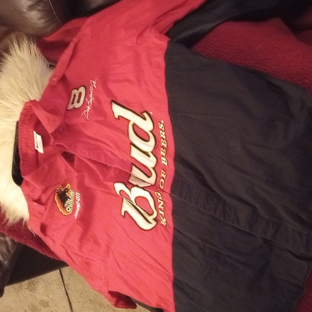 1 DALE EARNHARDT BOMBER COAT, 1 DALE EARNHARDT JR, BLACK LEATHER BOMBER COAT,